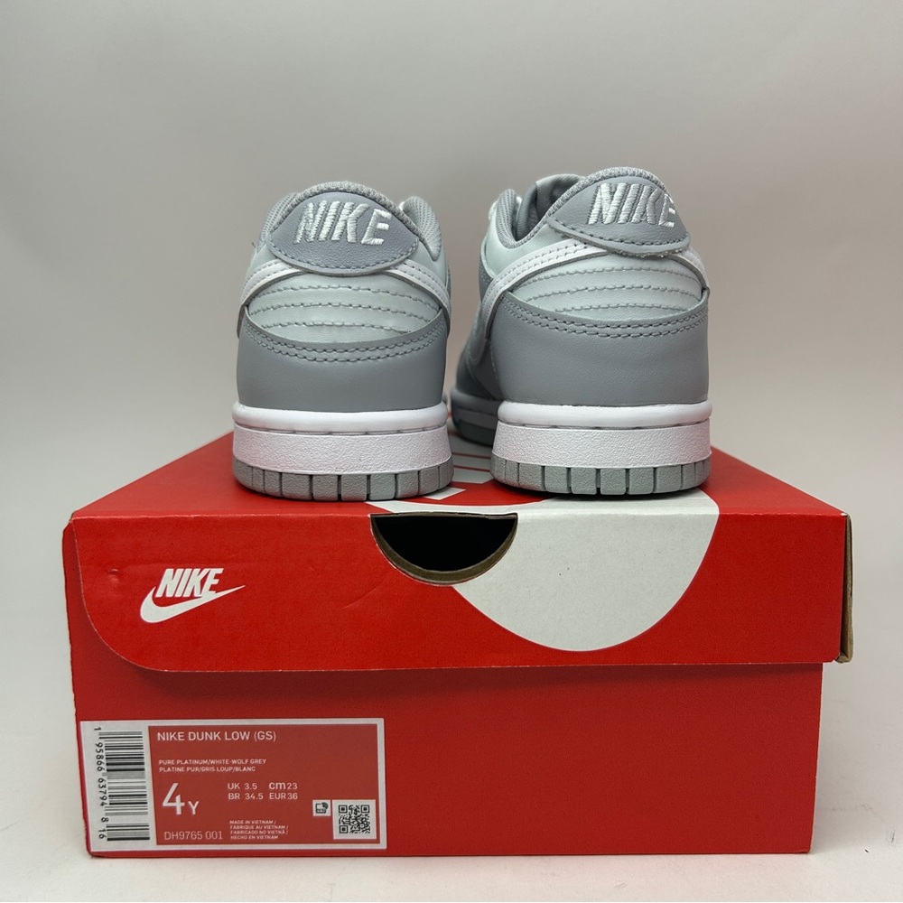 Nike Dunk Low GS “Two-Tone/Wolf Grey Pure Platinum” 2023 - Picture 4 of 4